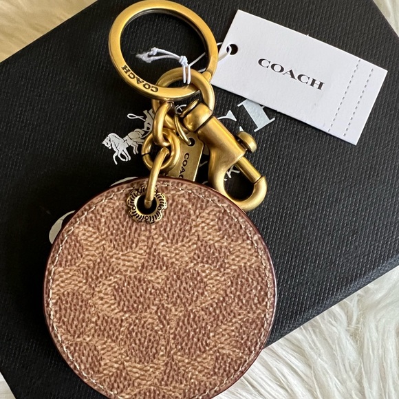 💰SOLD - 5273 - Coach Mirror Bag Charm in Signature Canvas - Picture 2 of 5